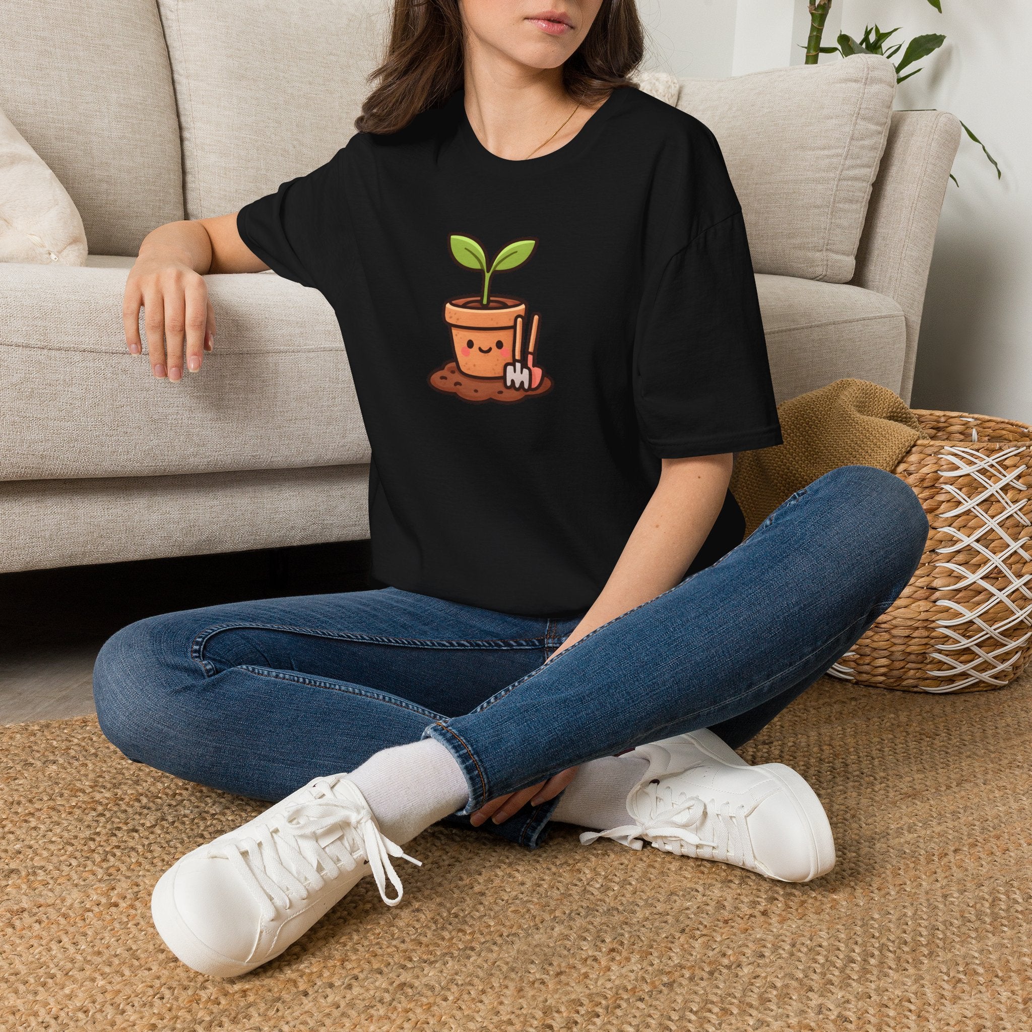 Smiling Plant in Pot T-Shirt