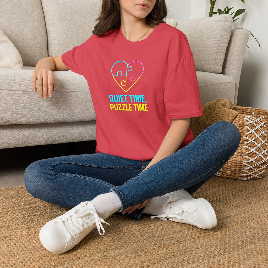 Puzzle Time Neon Heart T-Shirt