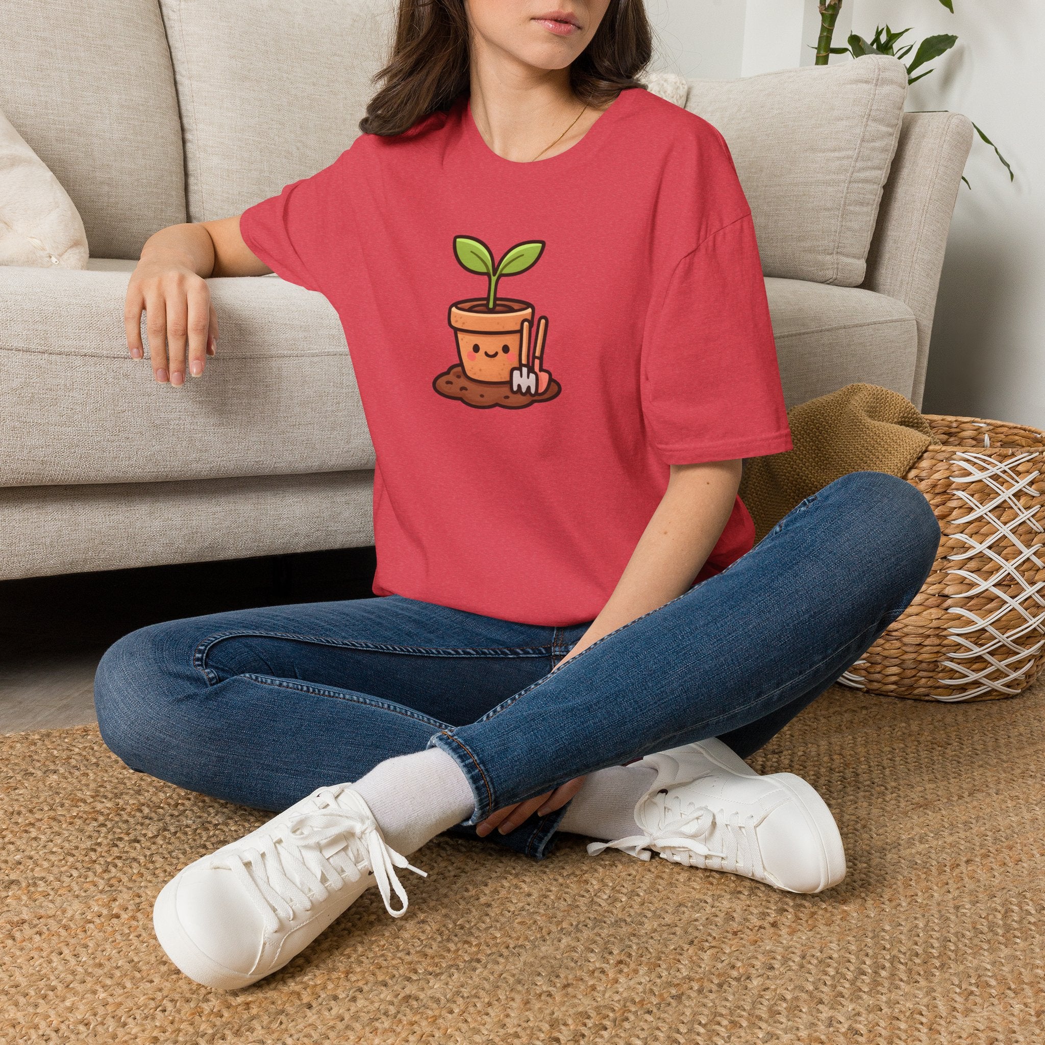 Smiling Plant in Pot T-Shirt