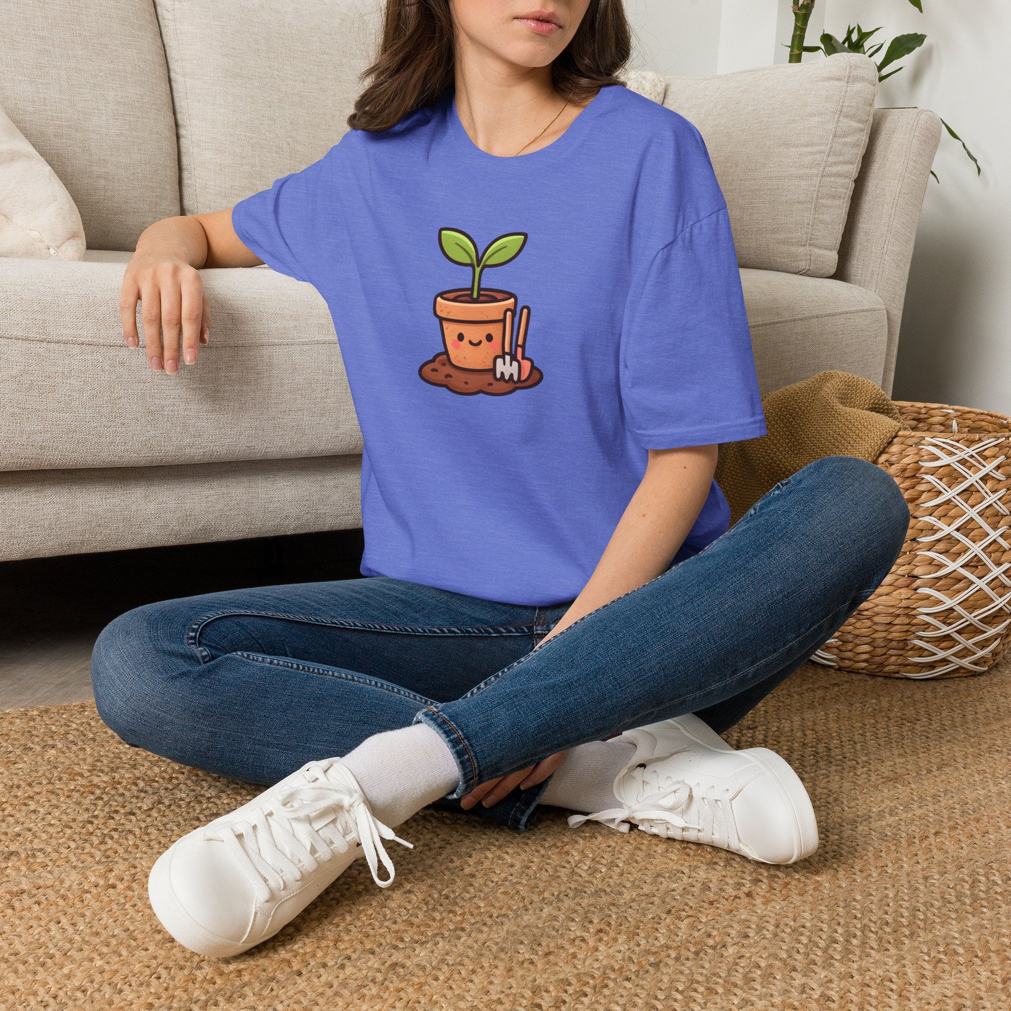 Smiling Plant in Pot T-Shirt